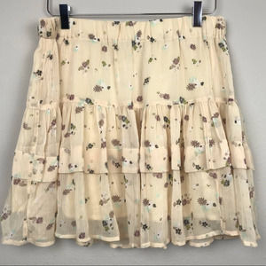 NWT Free People From the Valley Floral Mini Skirt - Large